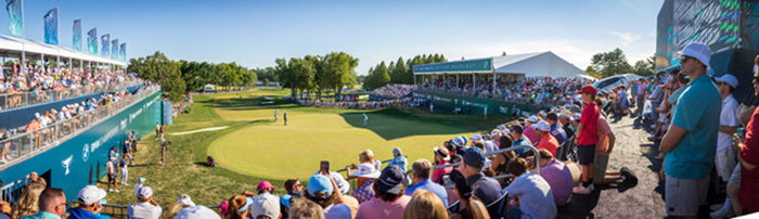 Fans watching the BMW Championship.